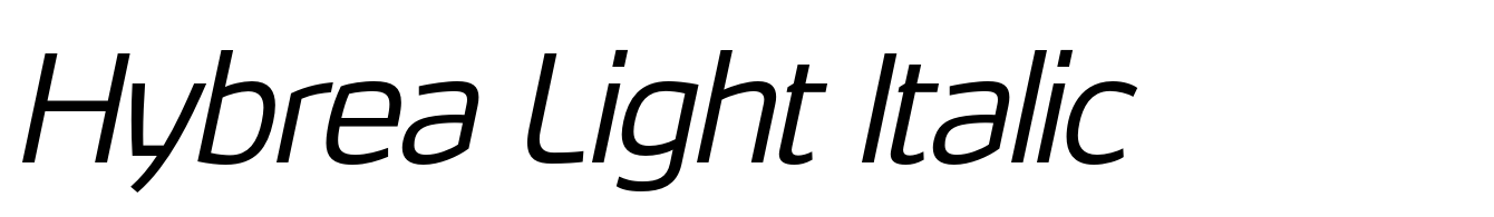 Hybrea Light Italic